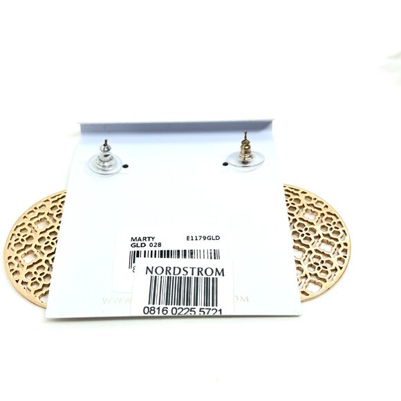 KENDRA SCOTT DIDI ROSE GOLD FILIGREE STATEMENT ROUND DROP EARRINGS NWT NORDSTROM - Picture 12 of 12